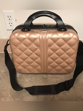 Triforce Pink Hard Shell Make Up Case with Strap